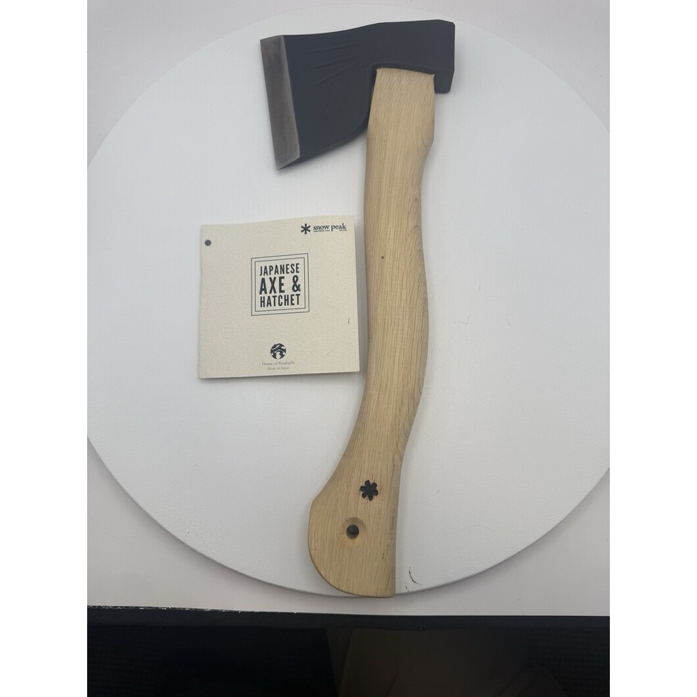 Snow Peak Hatchet With Leather Sheath Made In Japan Never Used Original Hand Tag